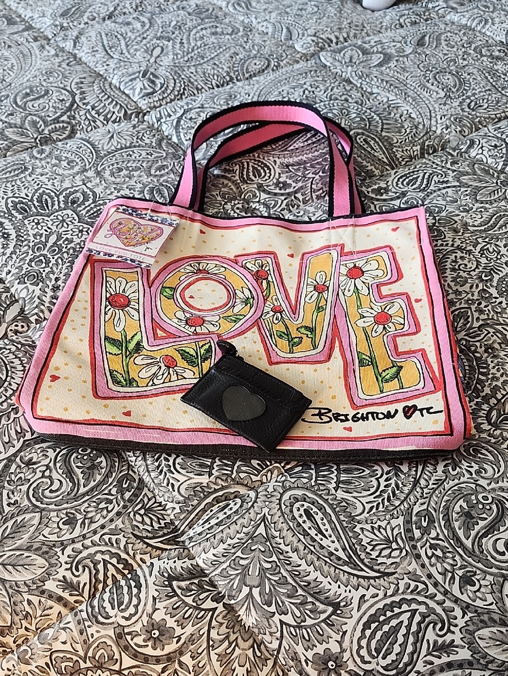 Brighton Love Bug Tote w/Free Brighton Card Wallet